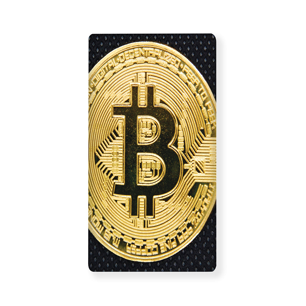 Gold Bitcoin Symbol Print Baby Crib Sheet