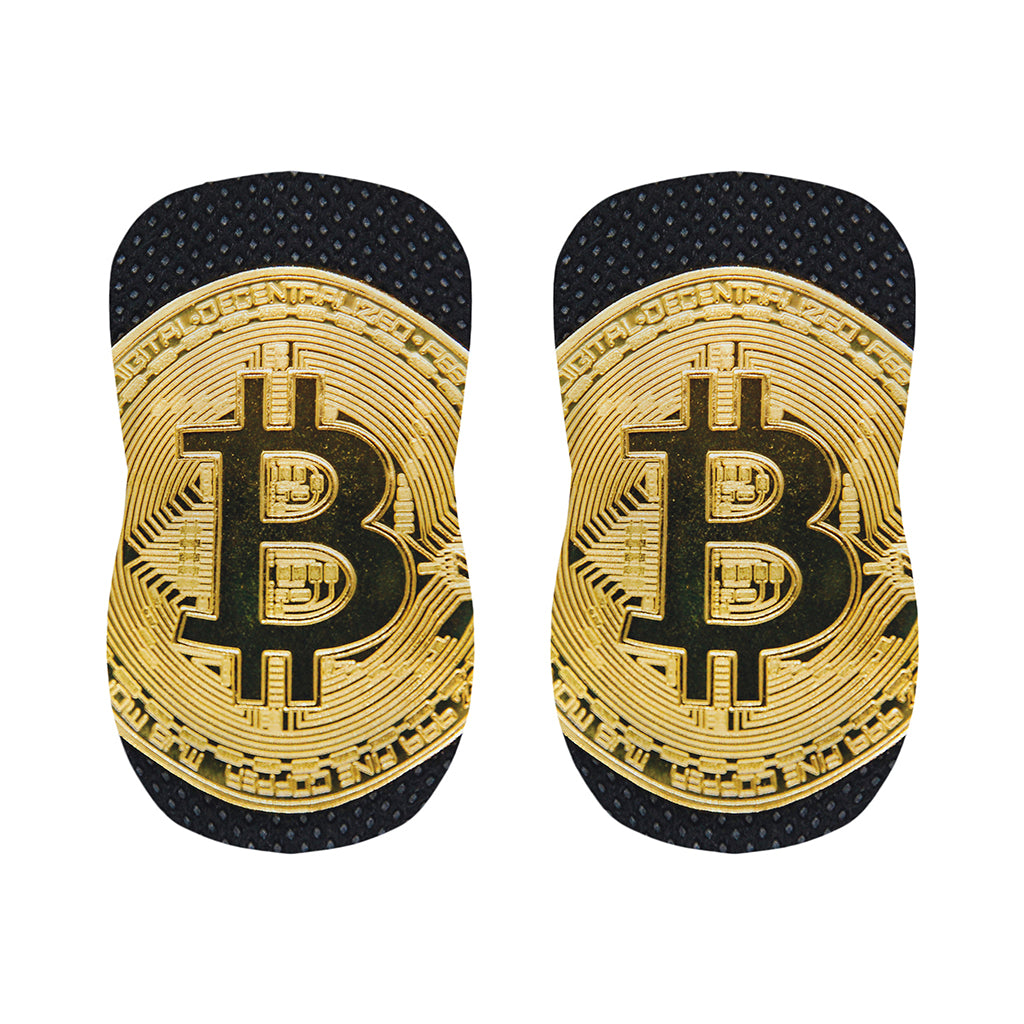 Gold Bitcoin Symbol Print Bar Stool Covers