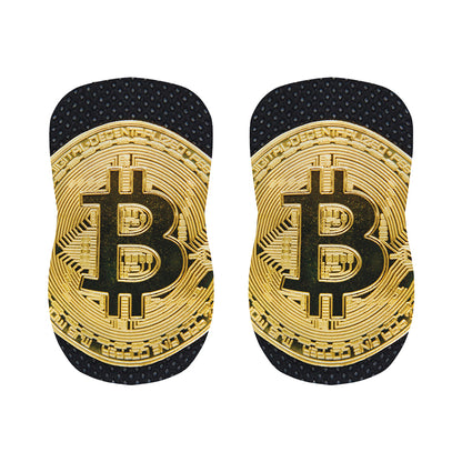 Gold Bitcoin Symbol Print Bar Stool Covers