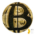 Gold Bitcoin Symbol Print Basketball