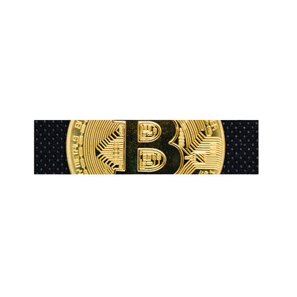 Gold Bitcoin Symbol Print Bed Runner
