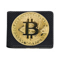 Gold Bitcoin Symbol Print Bifold Wallet