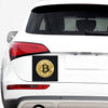 Gold Bitcoin Symbol Print Car Sticker