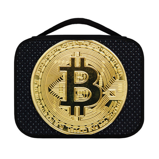 Gold Bitcoin Symbol Print Classic Bible Case