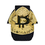 Gold Bitcoin Symbol Print Dog Zip Up Hoodie