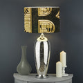 Gold Bitcoin Symbol Print Drum Lamp Shade