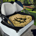 Gold Bitcoin Symbol Print Golf Cart Seat Cover