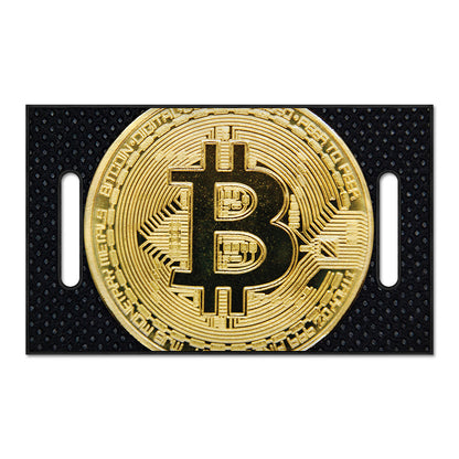 Gold Bitcoin Symbol Print Golf Cart Seat Cover