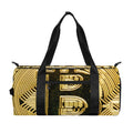 Gold Bitcoin Symbol Print Gym Bag