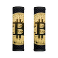 Gold Bitcoin Symbol Print Handle Covers