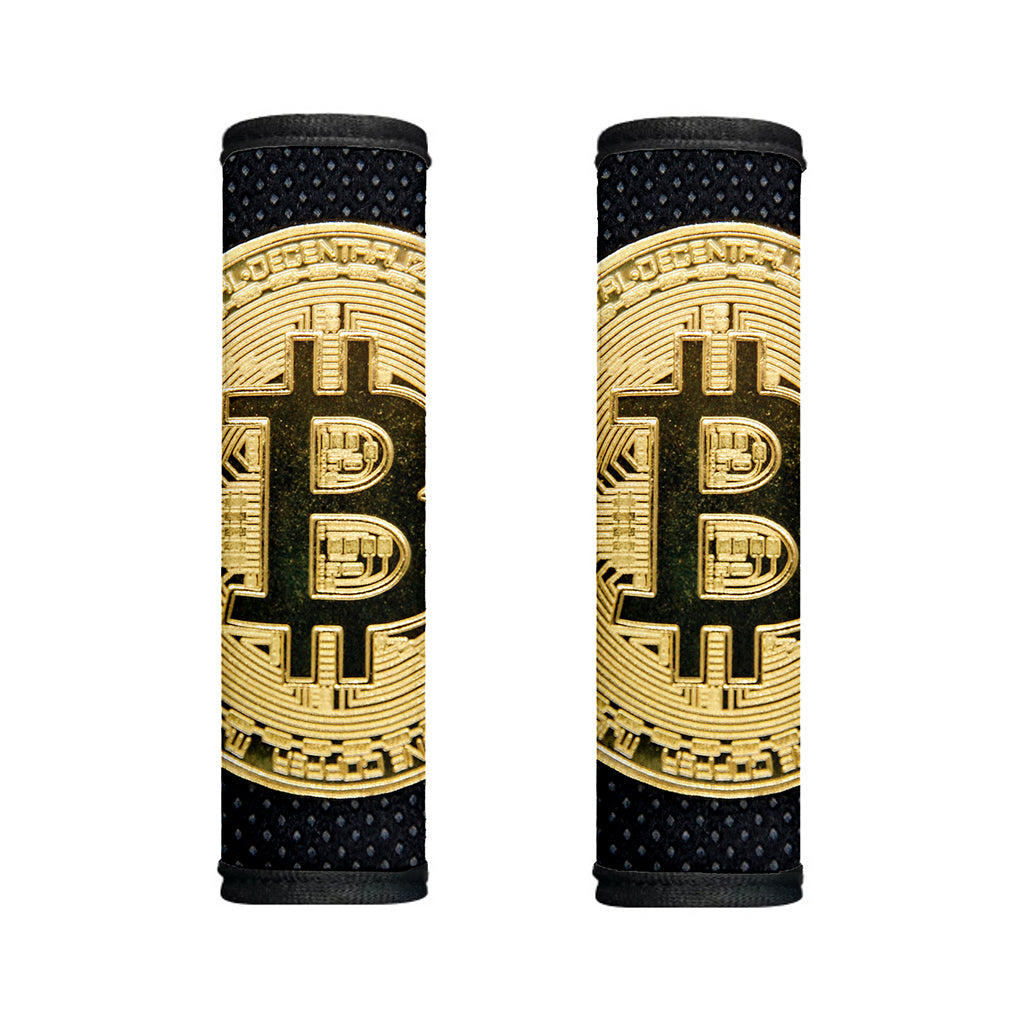 Gold Bitcoin Symbol Print Handle Covers