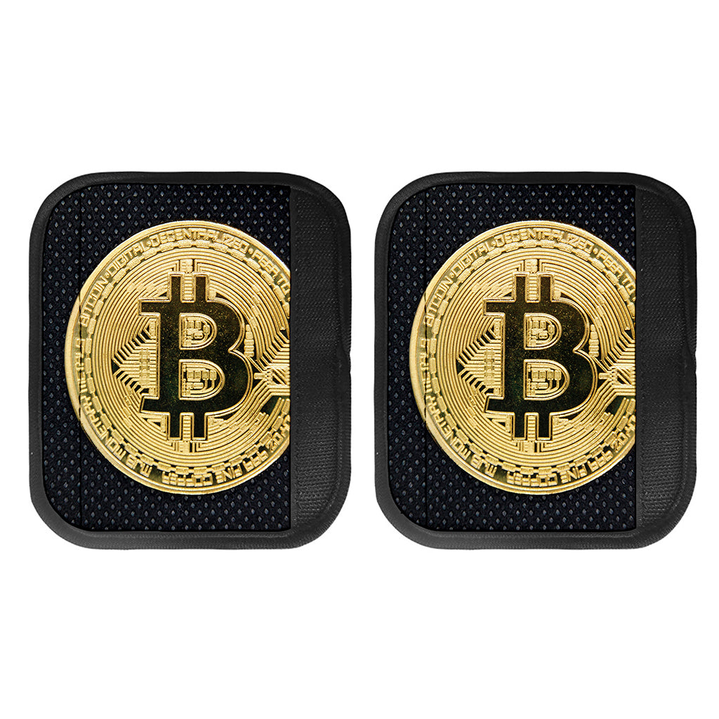 Gold Bitcoin Symbol Print Handle Covers