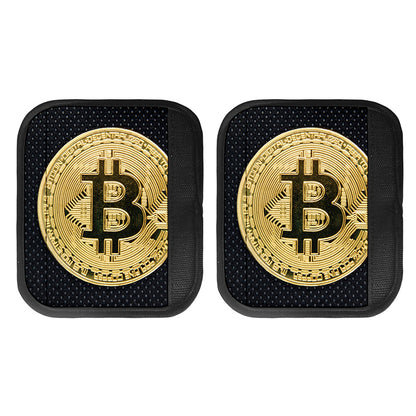Gold Bitcoin Symbol Print Handle Covers