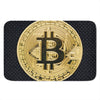 Gold Bitcoin Symbol Print Indoor Door Mat