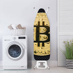 Gold Bitcoin Symbol Print Ironing Board Cover
