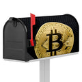 Gold Bitcoin Symbol Print Mailbox Cover