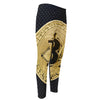 Gold Bitcoin Symbol Print Men's Compression Pants