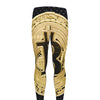 Gold Bitcoin Symbol Print Men's leggings