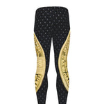 Gold Bitcoin Symbol Print Men's leggings