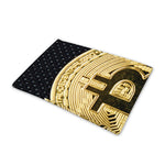 Gold Bitcoin Symbol Print Pet Cooling Mat Cover