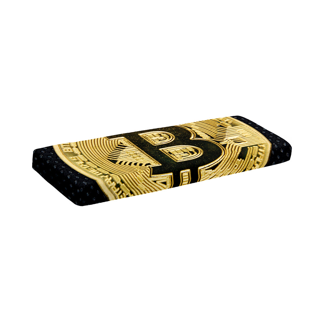 Gold Bitcoin Symbol Print Piano Keyboard Cover