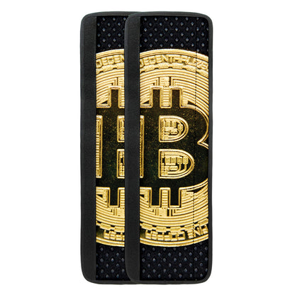 Gold Bitcoin Symbol Print Refrigerator Handle Covers
