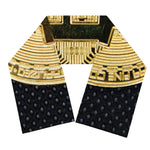 Gold Bitcoin Symbol Print Scarf