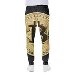 Gold Bitcoin Symbol Print Scuba Joggers