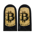 Gold Bitcoin Symbol Print Skillet Handle Cover