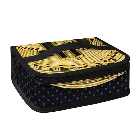 Gold Bitcoin Symbol Print Small Lunch Bag