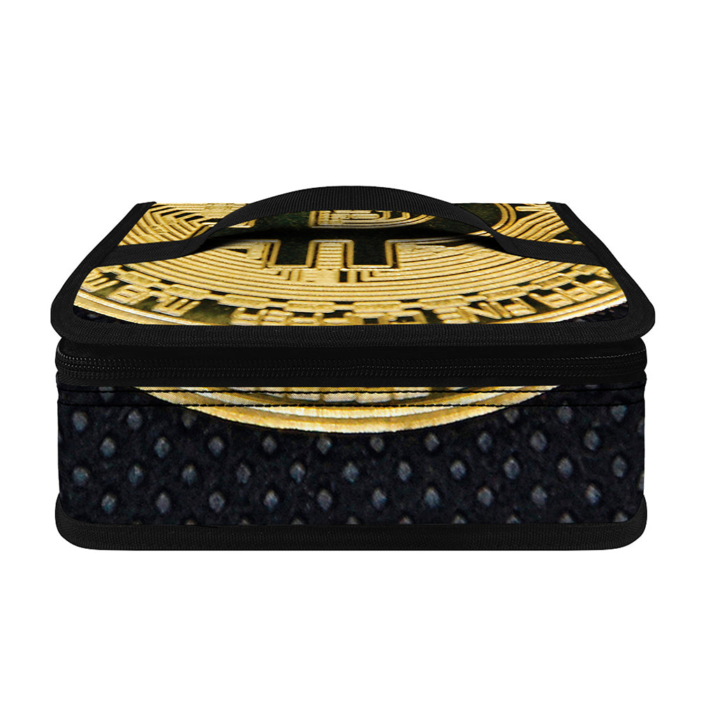 Gold Bitcoin Symbol Print Small Lunch Bag