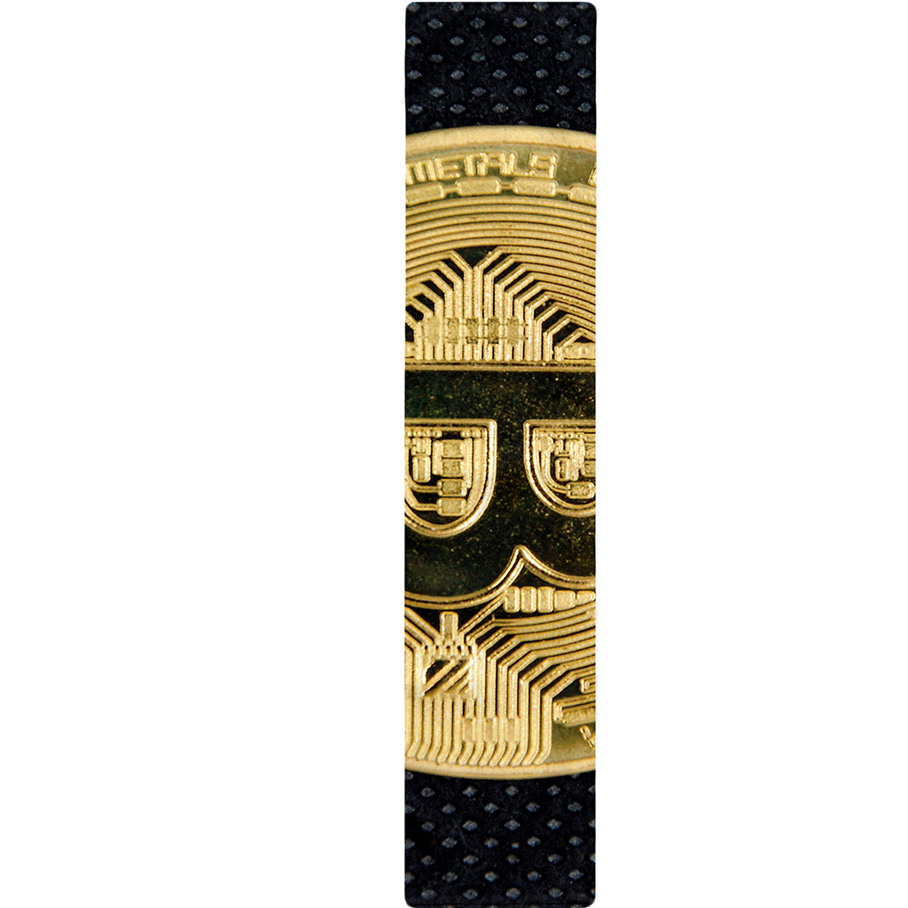 Gold Bitcoin Symbol Print Table Runner