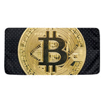 Gold Bitcoin Symbol Print Towel