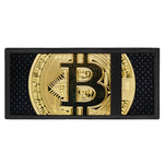 Gold Bitcoin Symbol Print Trifold Wallet