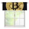 Gold Bitcoin Symbol Print Window Valance