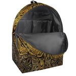 Gold Boho Dragonfly Print Backpack