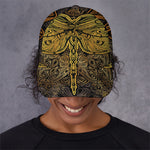 Gold Boho Dragonfly Print Baseball Cap