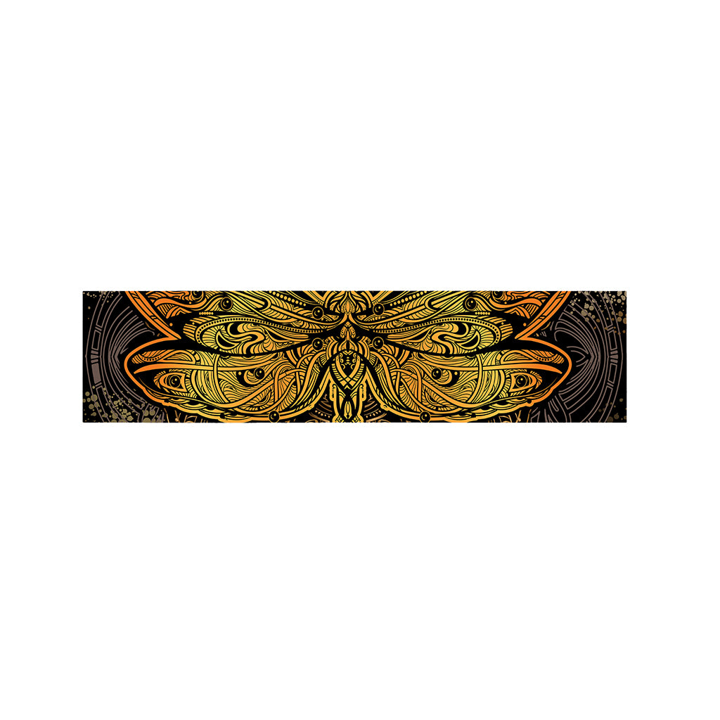 Gold Boho Dragonfly Print Bed Runner