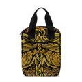 Gold Boho Dragonfly Print Bible Tote Bag