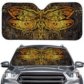 Gold Boho Dragonfly Print Car Windshield Sun Shade