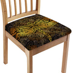 Gold Boho Dragonfly Print Chair Cushion Cover