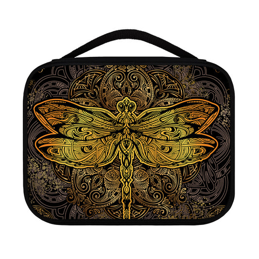 Gold Boho Dragonfly Print Classic Bible Case