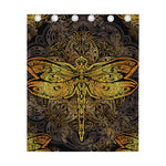 Gold Boho Dragonfly Print Curtain