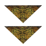 Gold Boho Dragonfly Print Dog Bandana