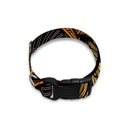 Gold Boho Dragonfly Print Dog Collar