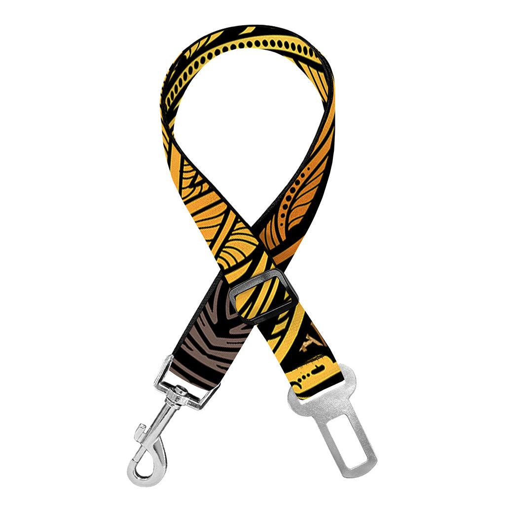 Gold Boho Dragonfly Print Dog Seat Belt