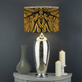 Gold Boho Dragonfly Print Drum Lamp Shade