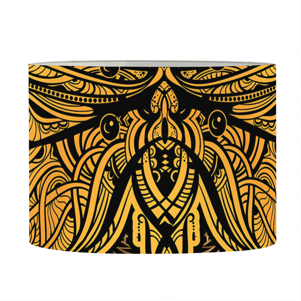 Gold Boho Dragonfly Print Drum Lamp Shade