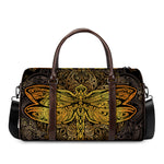 Gold Boho Dragonfly Print Duffle Bag