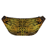 Gold Boho Dragonfly Print Fanny Pack